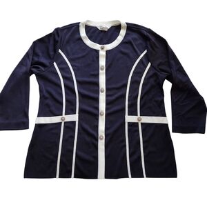 Exclusively Misook Button Front Cardigansz XL